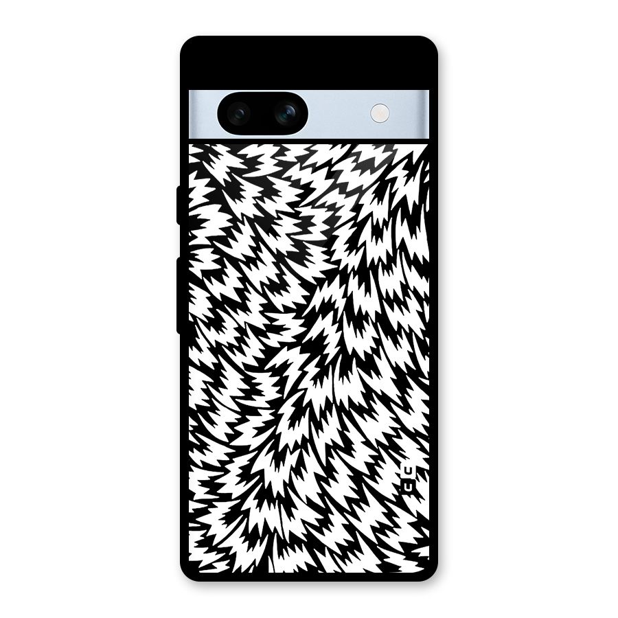 Lion Abstract Art Pattern Glass Back Case for Google Pixel 7a
