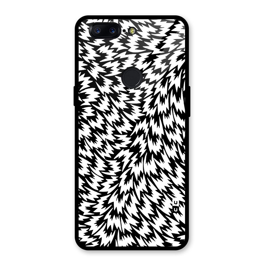 Lion Abstract Art Pattern Glass Back Case for OnePlus 5T