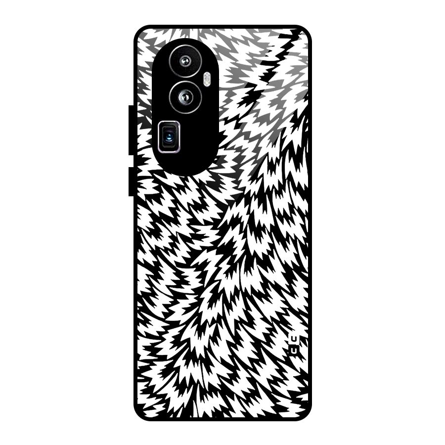 Lion Abstract Art Pattern Glass Back Case for Oppo Reno10 Pro Plus