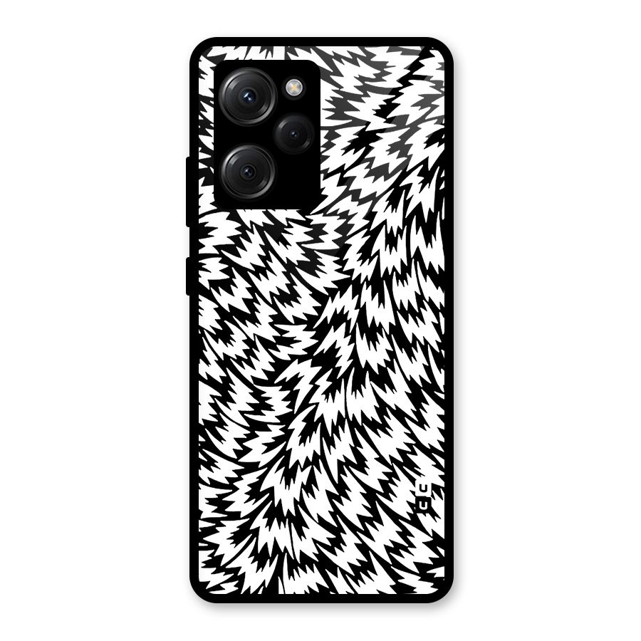 Lion Abstract Art Pattern Glass Back Case for Poco X5 Pro