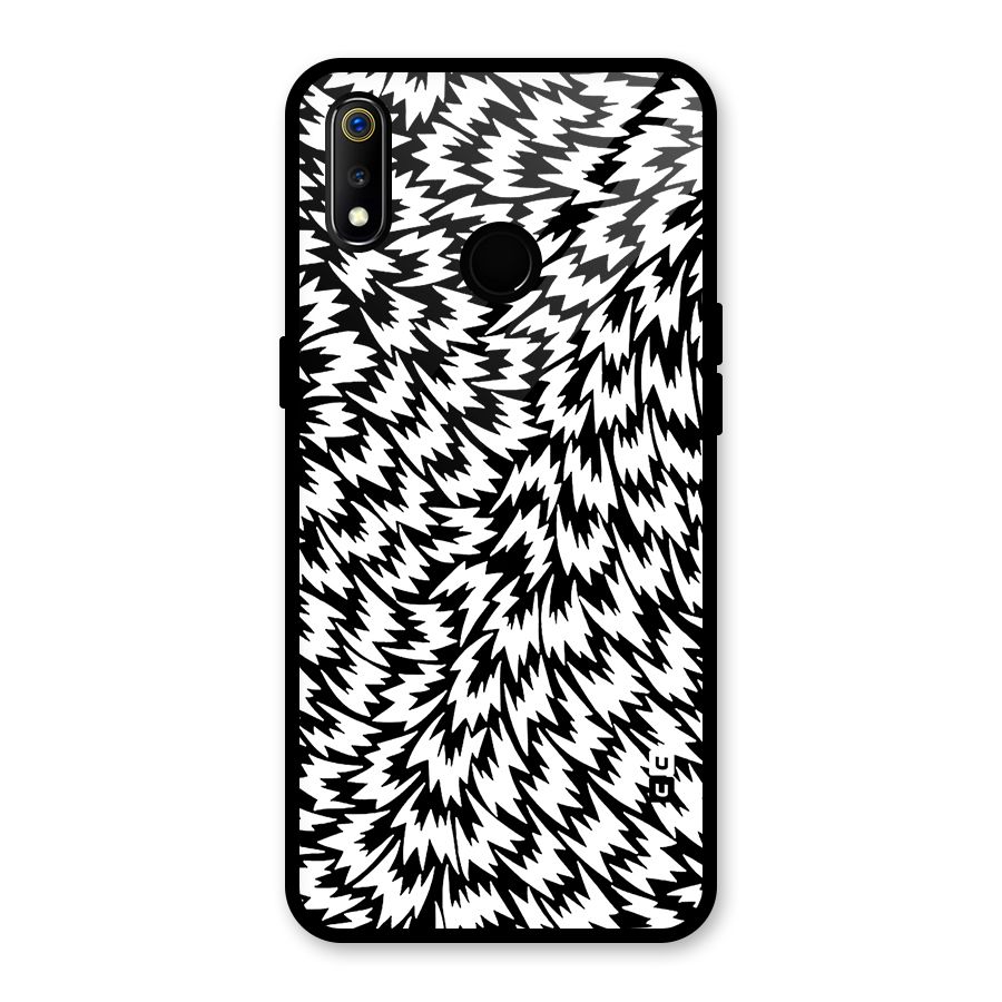 Lion Abstract Art Pattern Glass Back Case for Realme 3i