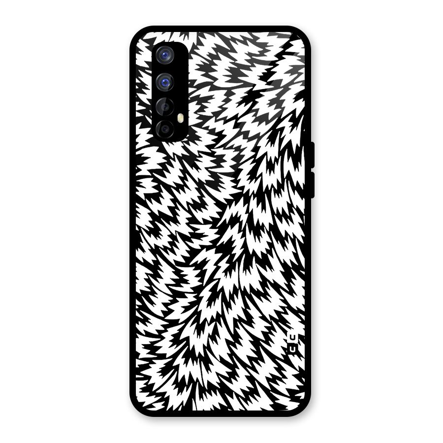 Lion Abstract Art Pattern Glass Back Case for Realme 7
