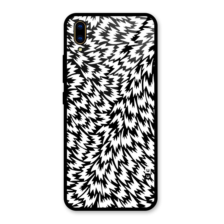 Lion Abstract Art Pattern Glass Back Case for Vivo V11 Pro