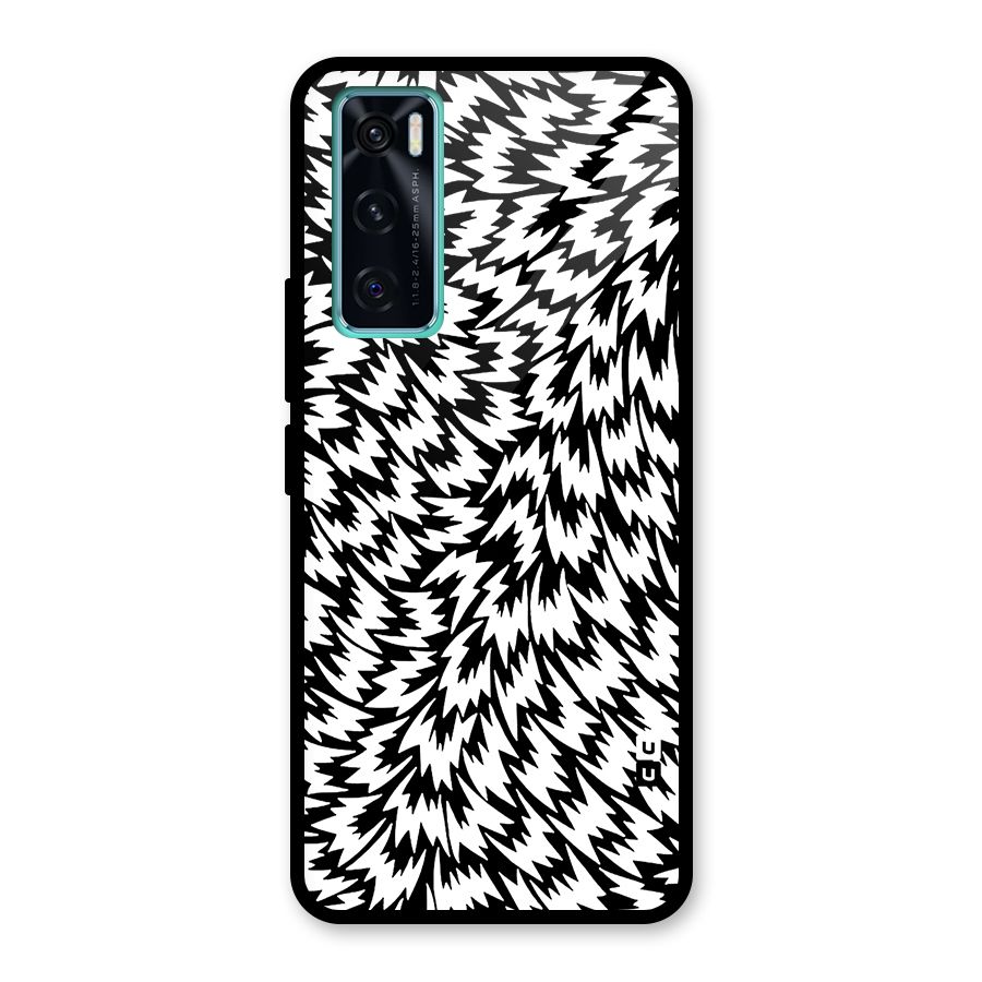 Lion Abstract Art Pattern Glass Back Case for Vivo V20 SE