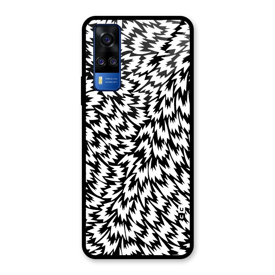 Lion Abstract Art Pattern Glass Back Case for Vivo Y31