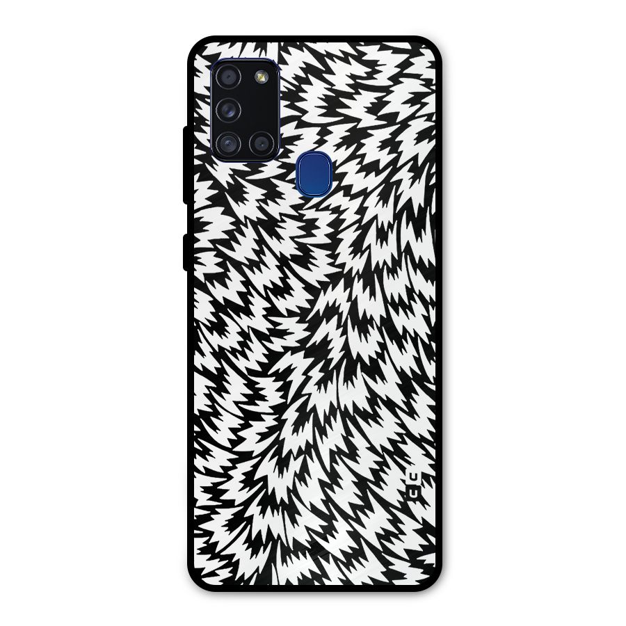 Lion Abstract Art Pattern Metal Back Case for Galaxy A21s