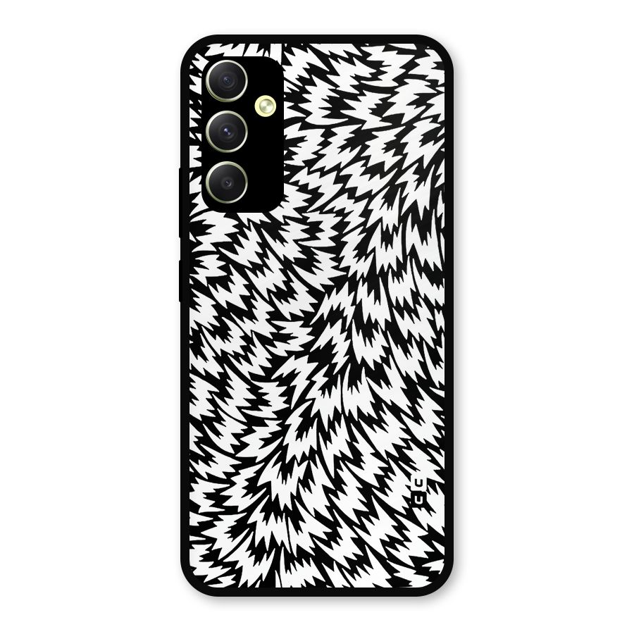 Lion Abstract Art Pattern Metal Back Case for Galaxy A34