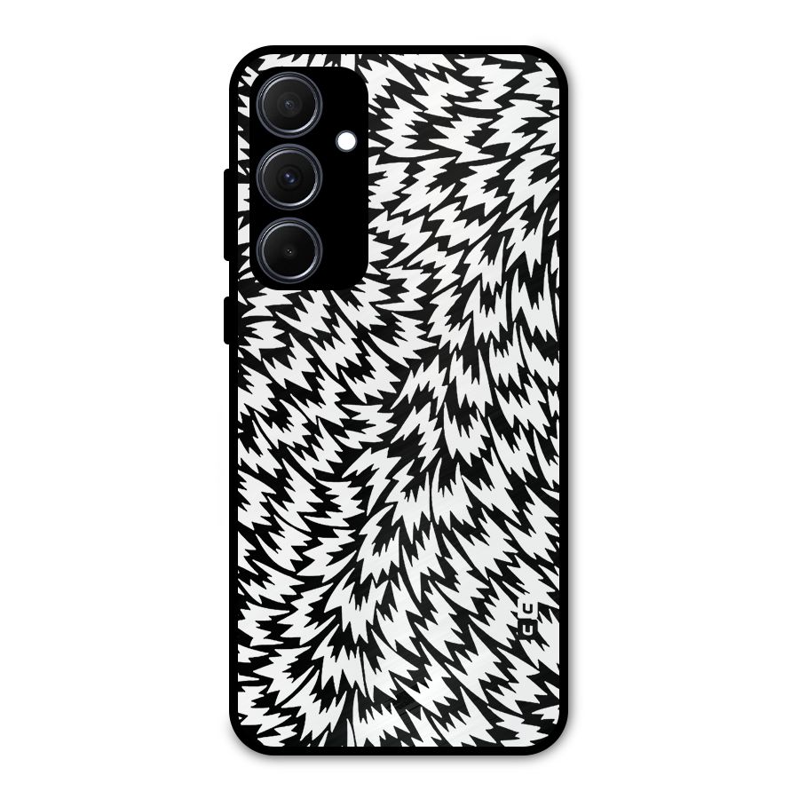 Lion Abstract Art Pattern Metal Back Case for Galaxy A35