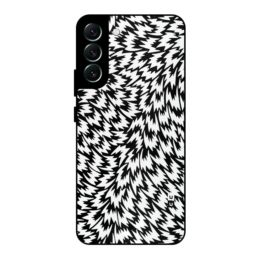 Lion Abstract Art Pattern Metal Back Case for Galaxy S22 Plus 5G