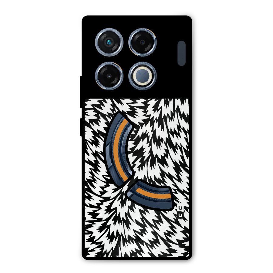 Lion Abstract Art Pattern Metal Back Case for Infinix GT 20 Pro