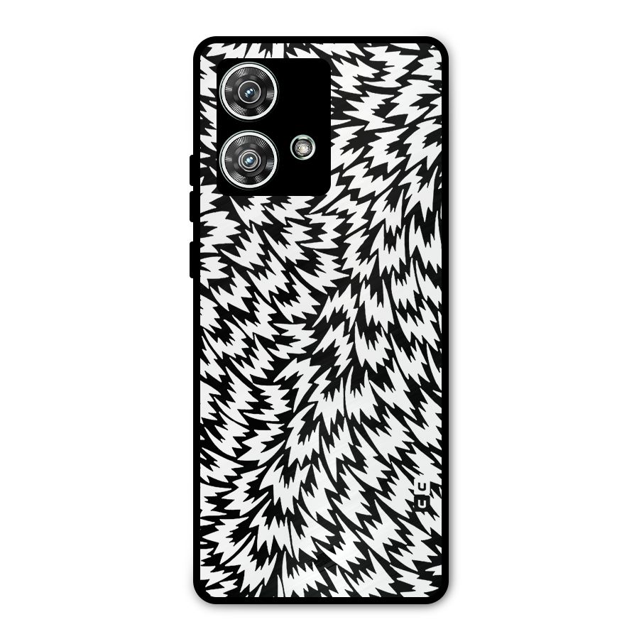 Lion Abstract Art Pattern Metal Back Case for Motorola Edge 40 Neo