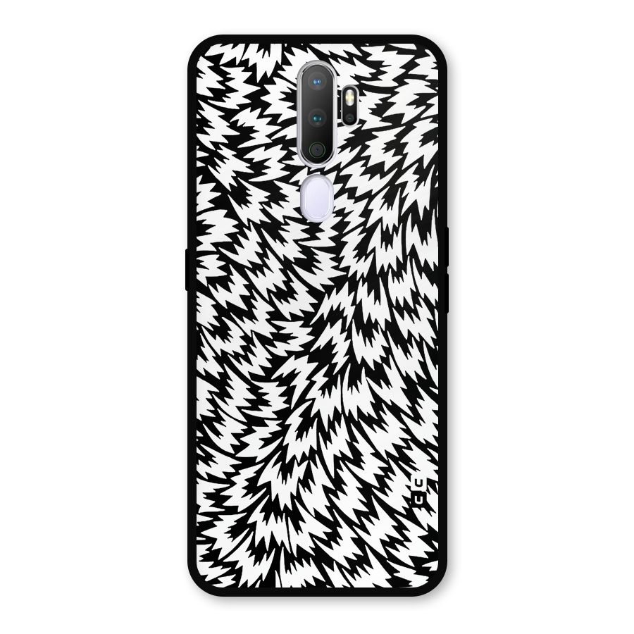 Lion Abstract Art Pattern Metal Back Case for Oppo A5 (2020)