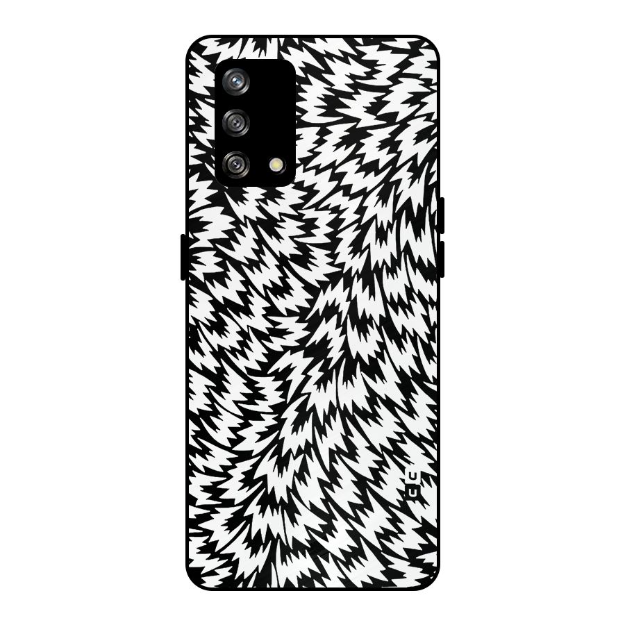 Lion Abstract Art Pattern Metal Back Case for Oppo F19