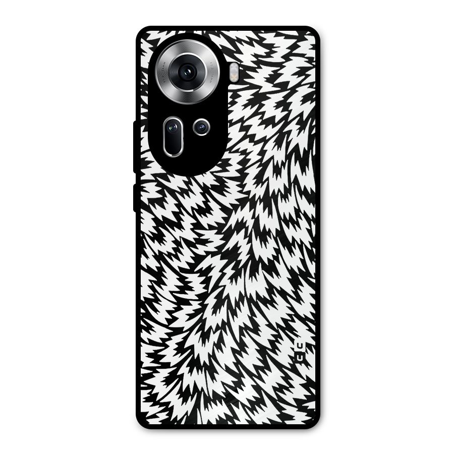 Lion Abstract Art Pattern Metal Back Case for Oppo Reno11 5G