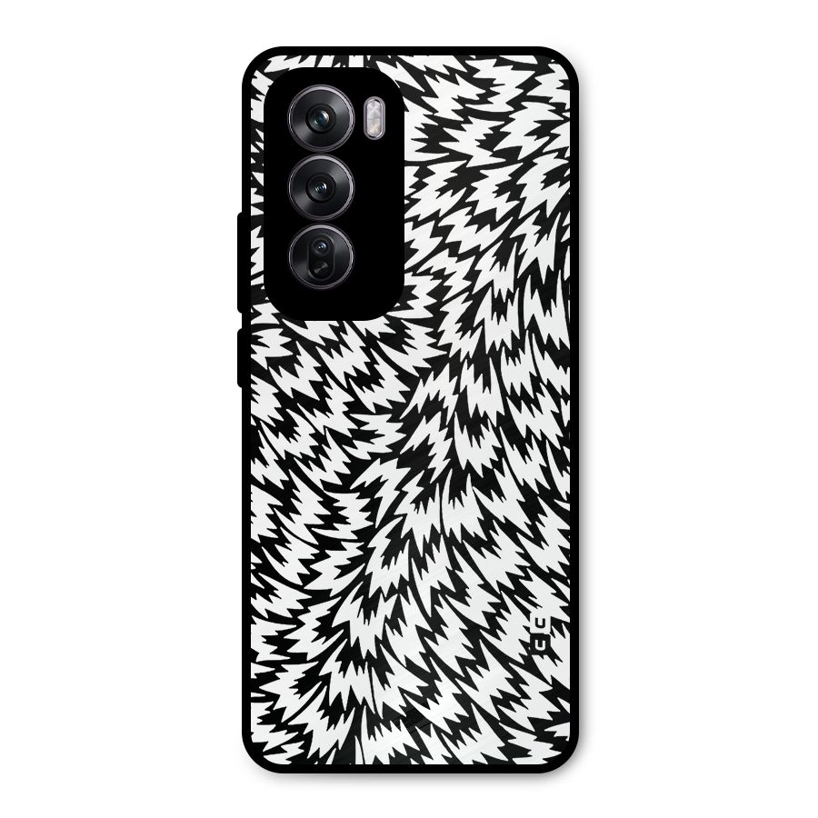 Lion Abstract Art Pattern Metal Back Case for Oppo Reno12 Pro