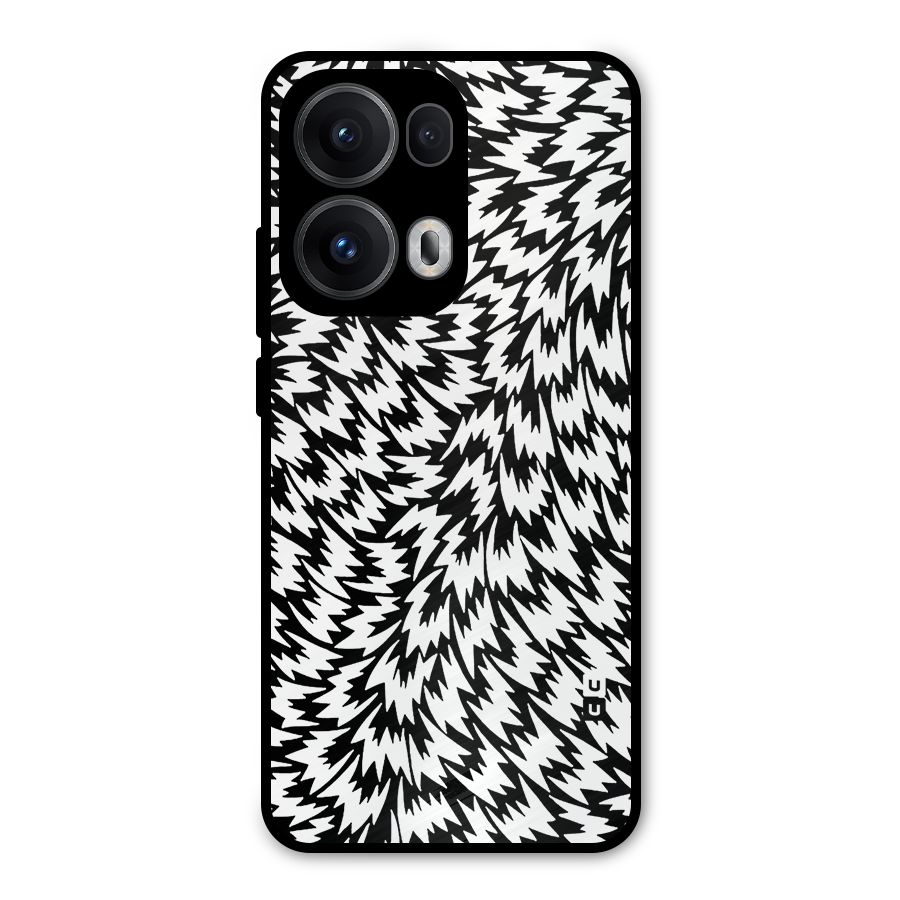 Lion Abstract Art Pattern Metal Back Case for Oppo Reno13 Pro