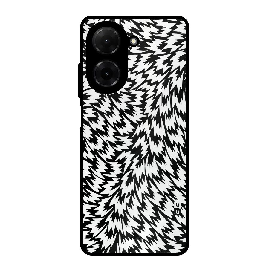 Lion Abstract Art Pattern Metal Back Case for Poco C71