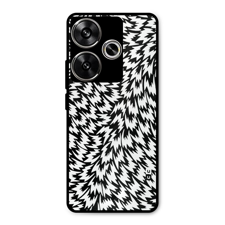 Lion Abstract Art Pattern Metal Back Case for Poco F6