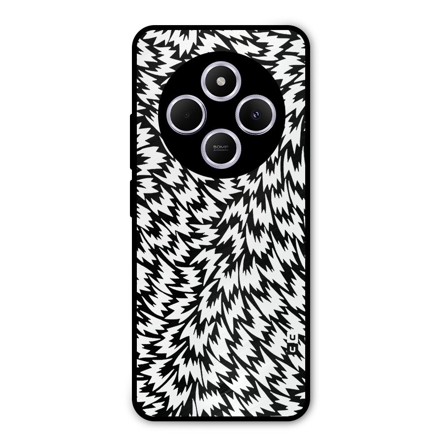 Lion Abstract Art Pattern Metal Back Case for Poco M7