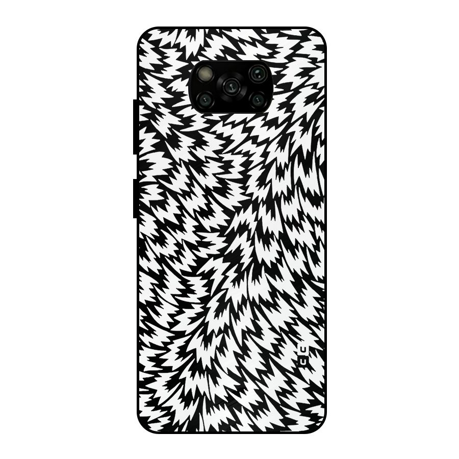 Lion Abstract Art Pattern Metal Back Case for Poco X3