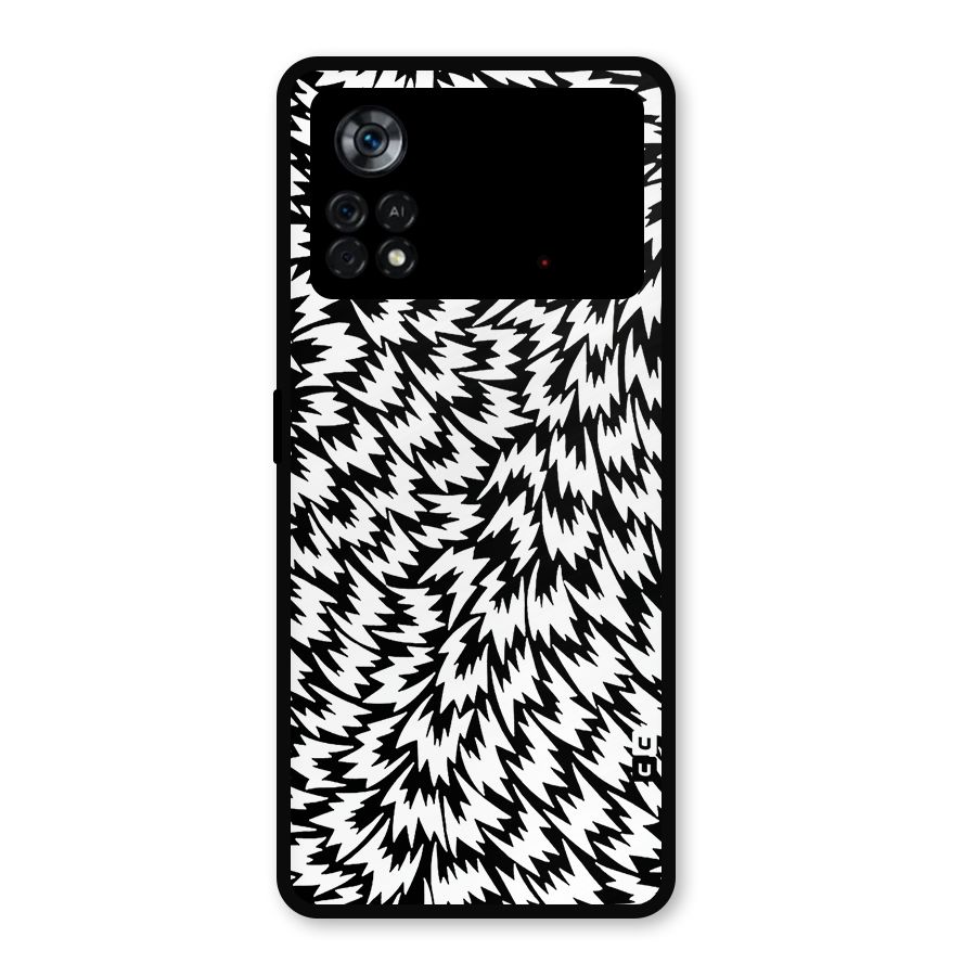 Lion Abstract Art Pattern Metal Back Case for Poco X4 Pro 5G