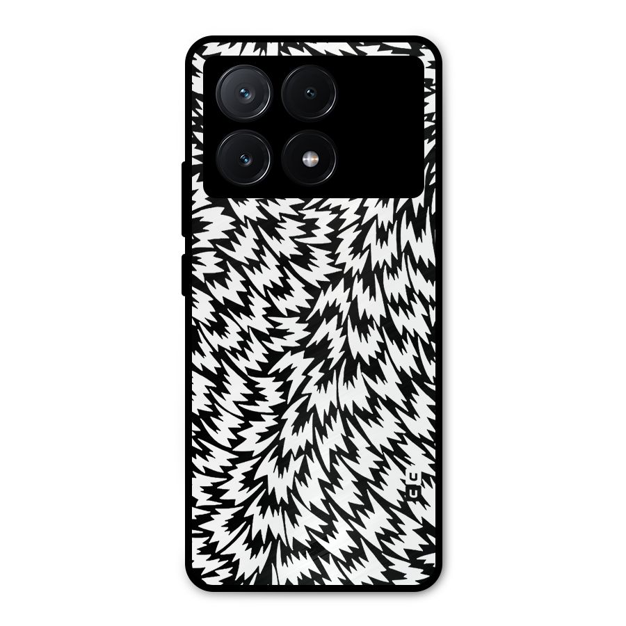 Lion Abstract Art Pattern Metal Back Case for Poco X6 Pro