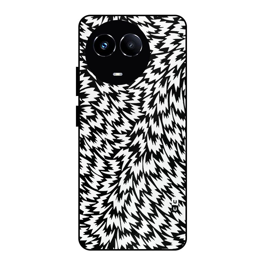 Lion Abstract Art Pattern Metal Back Case for Realme 11X
