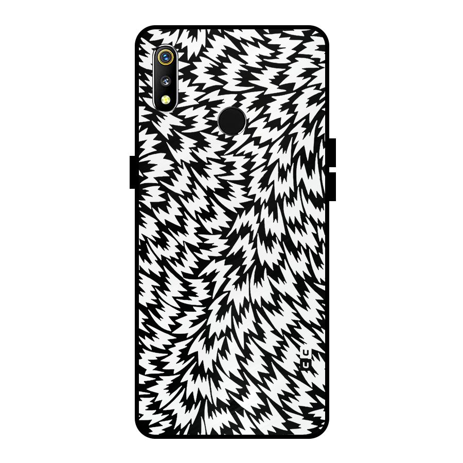 Lion Abstract Art Pattern Metal Back Case for Realme 3