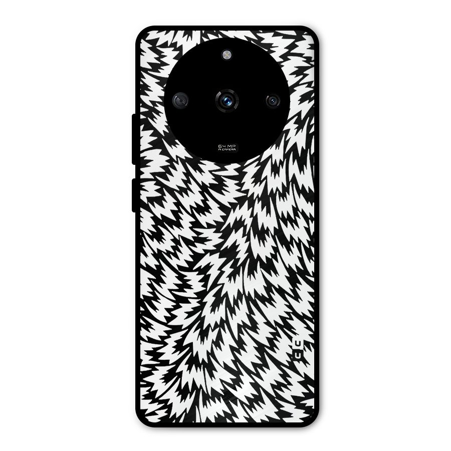 Lion Abstract Art Pattern Metal Back Case for Realme Narzo 60 5G