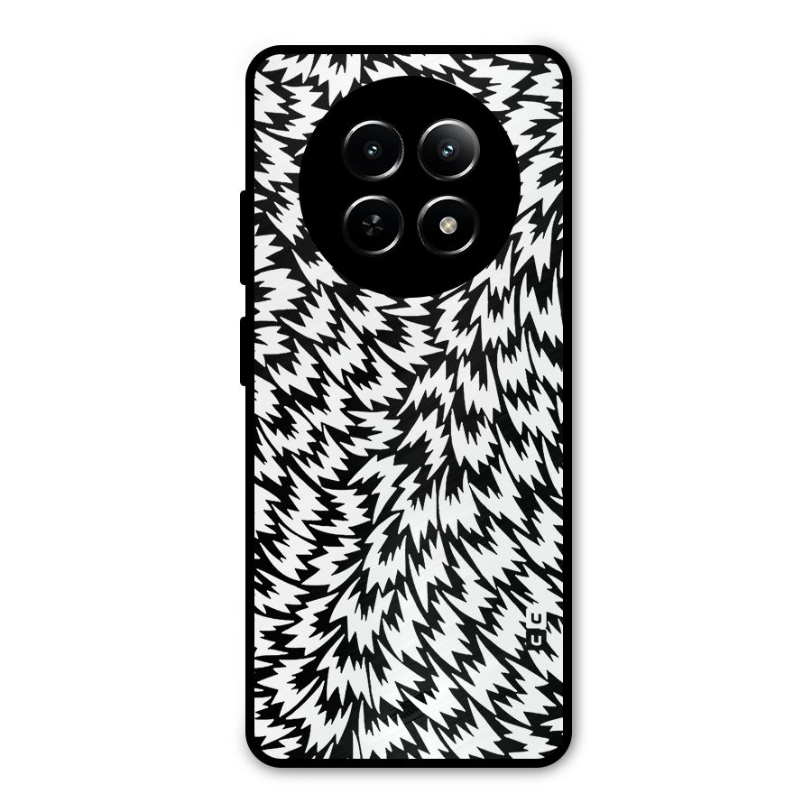 Lion Abstract Art Pattern Metal Back Case for Realme Narzo N65
