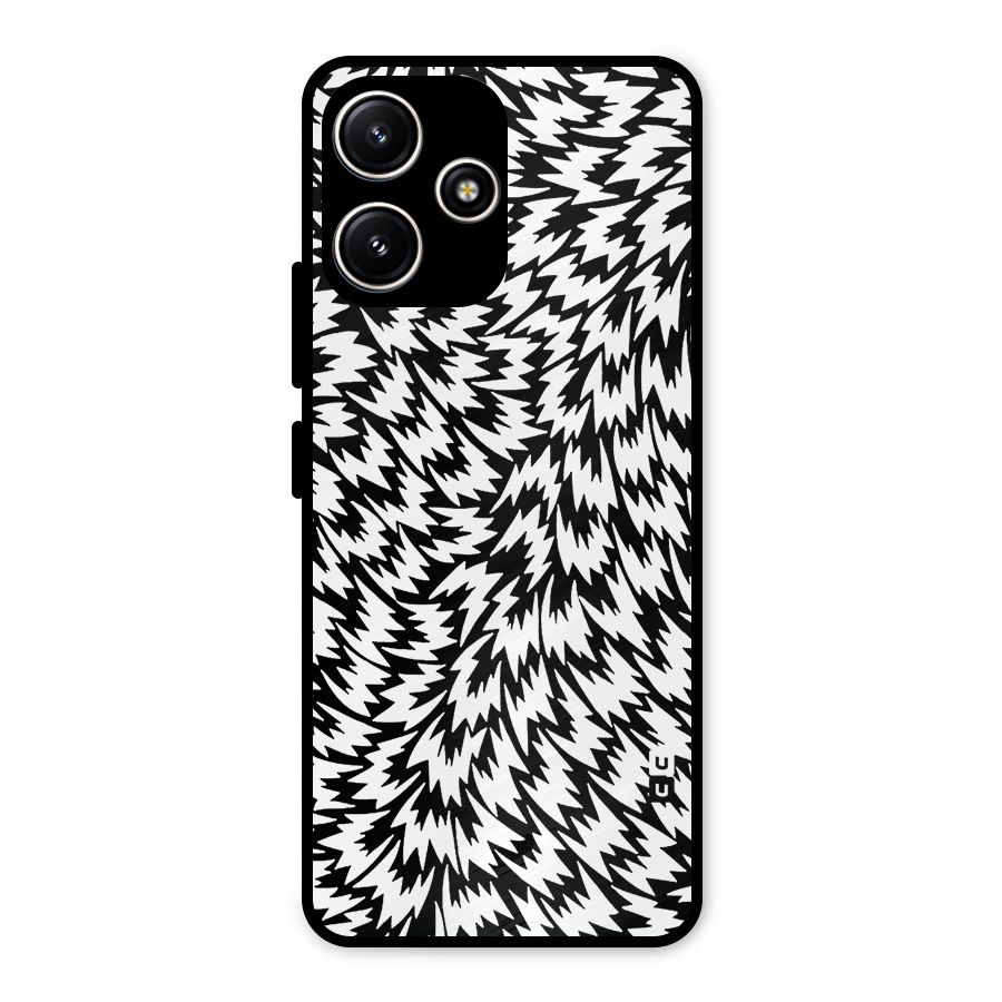 Lion Abstract Art Pattern Metal Back Case for Redmi 12 5G