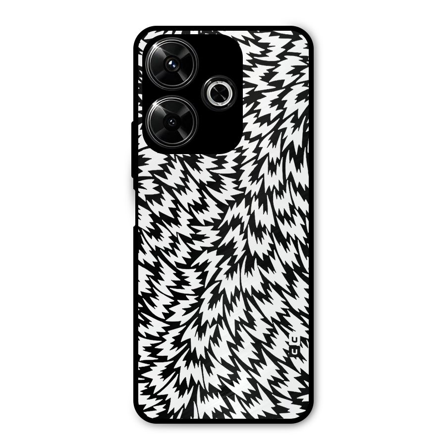 Lion Abstract Art Pattern Metal Back Case for Redmi 13 5G