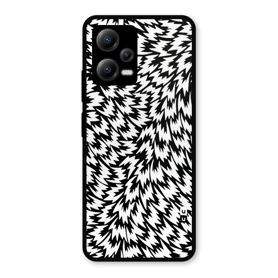 Lion Abstract Art Pattern Metal Back Case for Redmi Note 12 5G