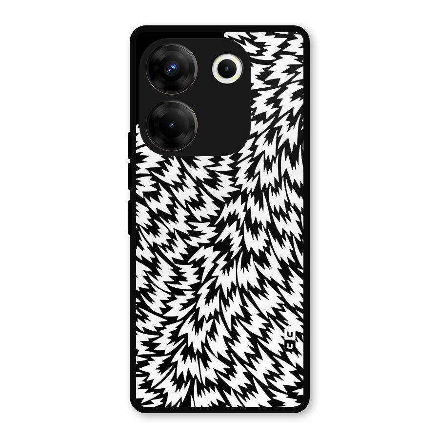 Lion Abstract Art Pattern Metal Back Case for Tecno Camon 20