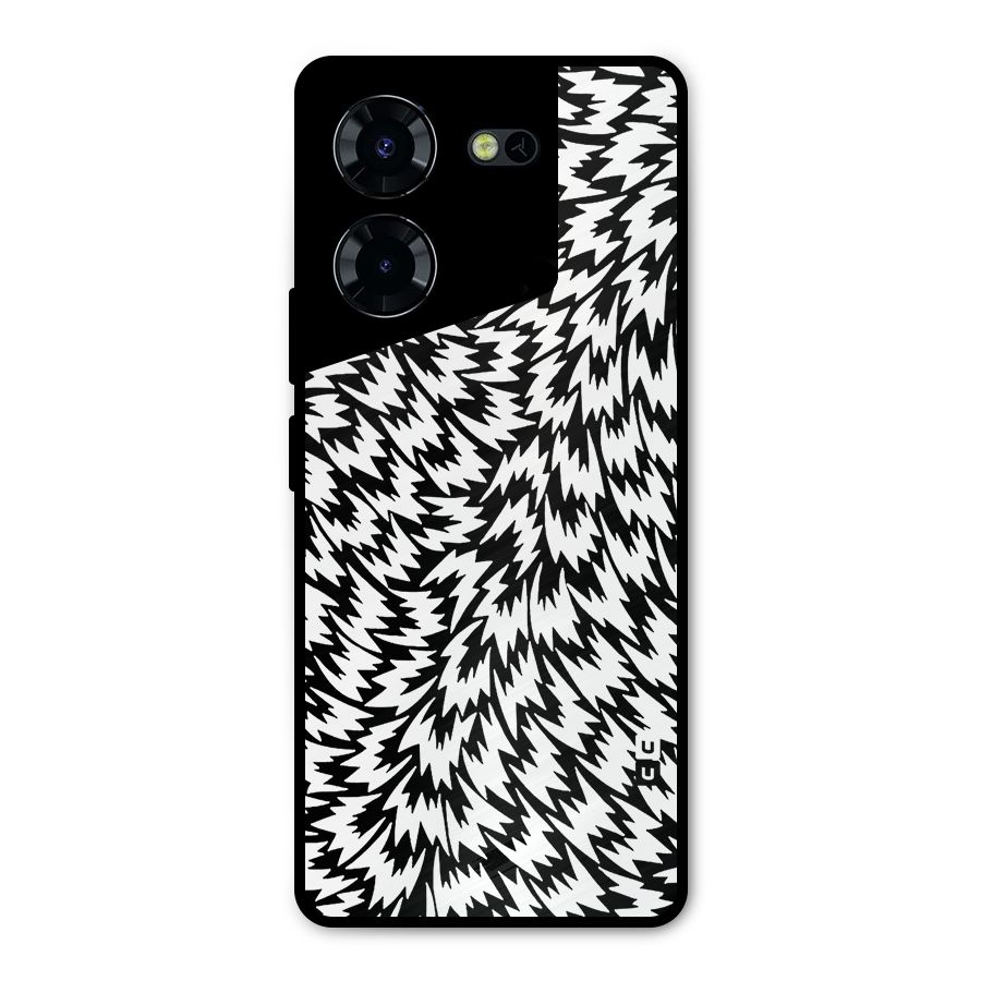 Lion Abstract Art Pattern Metal Back Case for Tecno Pova 5 Pro 5G