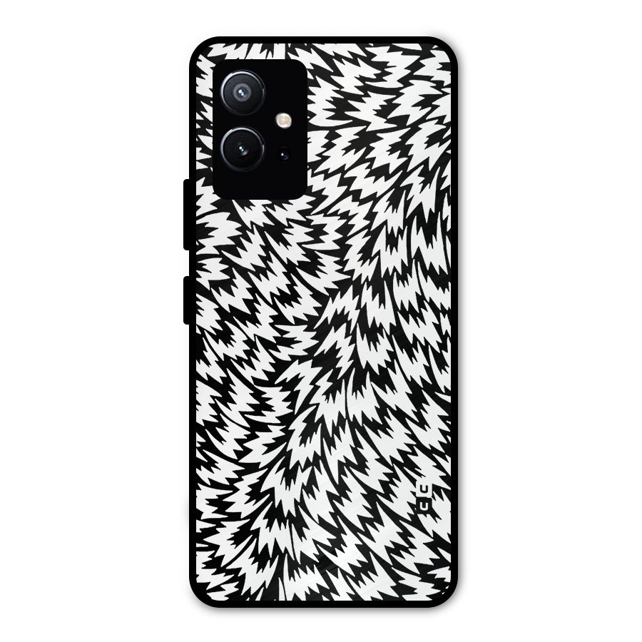 Lion Abstract Art Pattern Metal Back Case for Vivo T1 5G