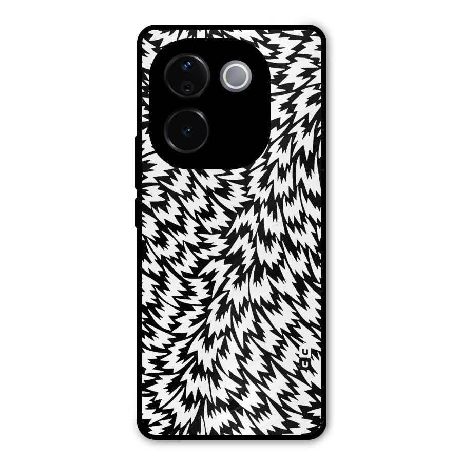 Lion Abstract Art Pattern Metal Back Case for Vivo T3 Pro