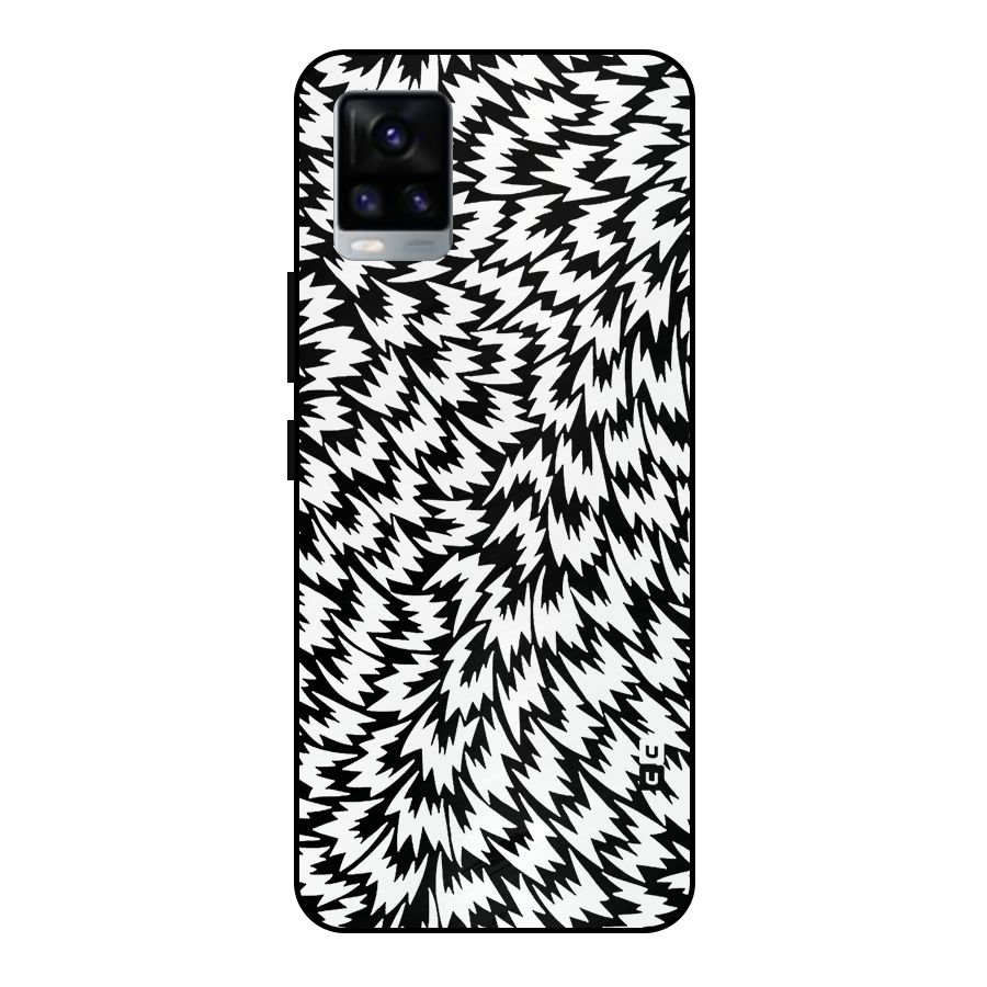Lion Abstract Art Pattern Metal Back Case for Vivo V20 2021