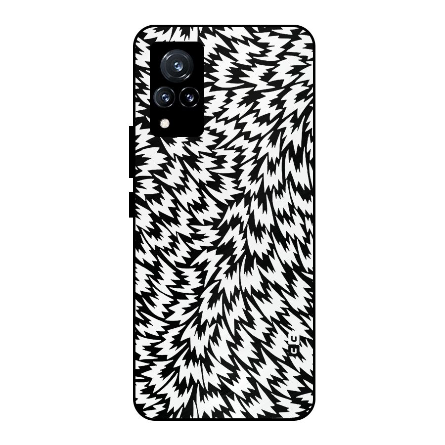 Lion Abstract Art Pattern Metal Back Case for Vivo V21 5G