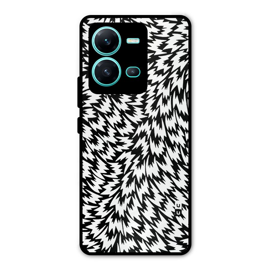 Lion Abstract Art Pattern Metal Back Case for Vivo V25