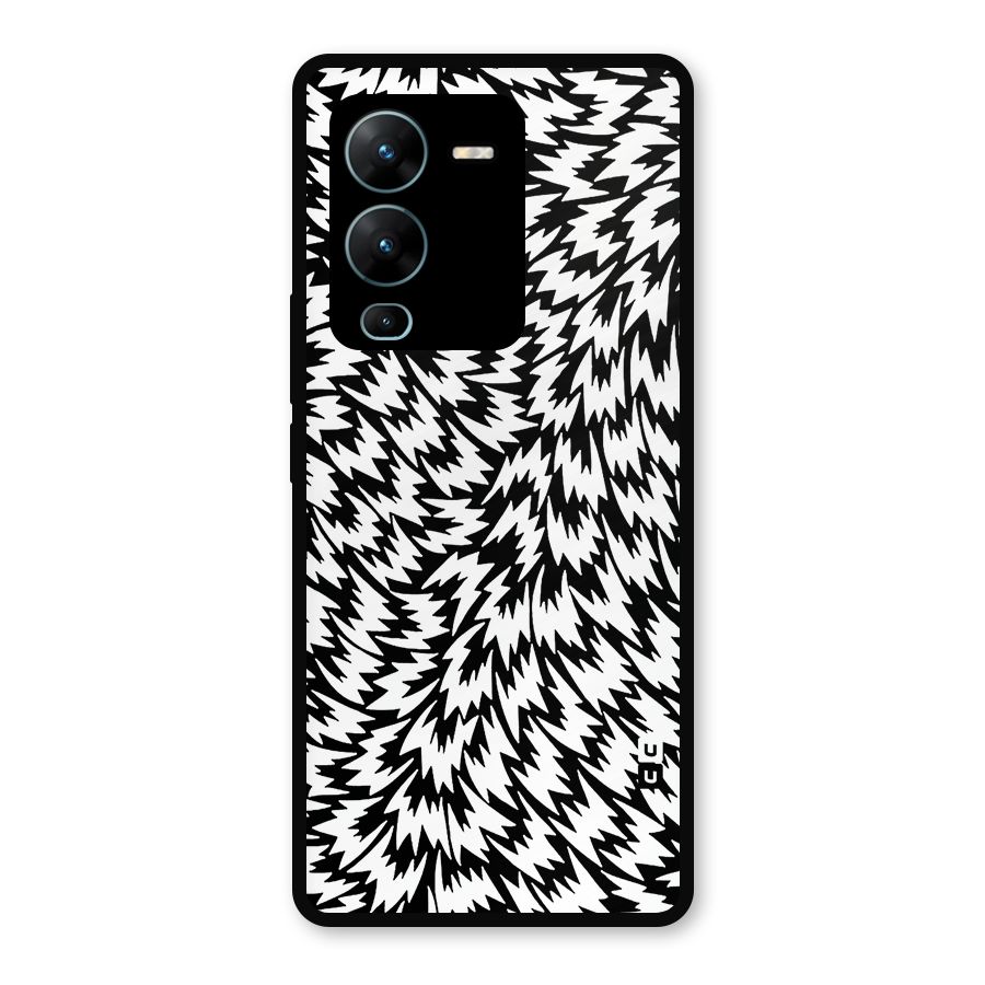 Lion Abstract Art Pattern Metal Back Case for Vivo V25 Pro