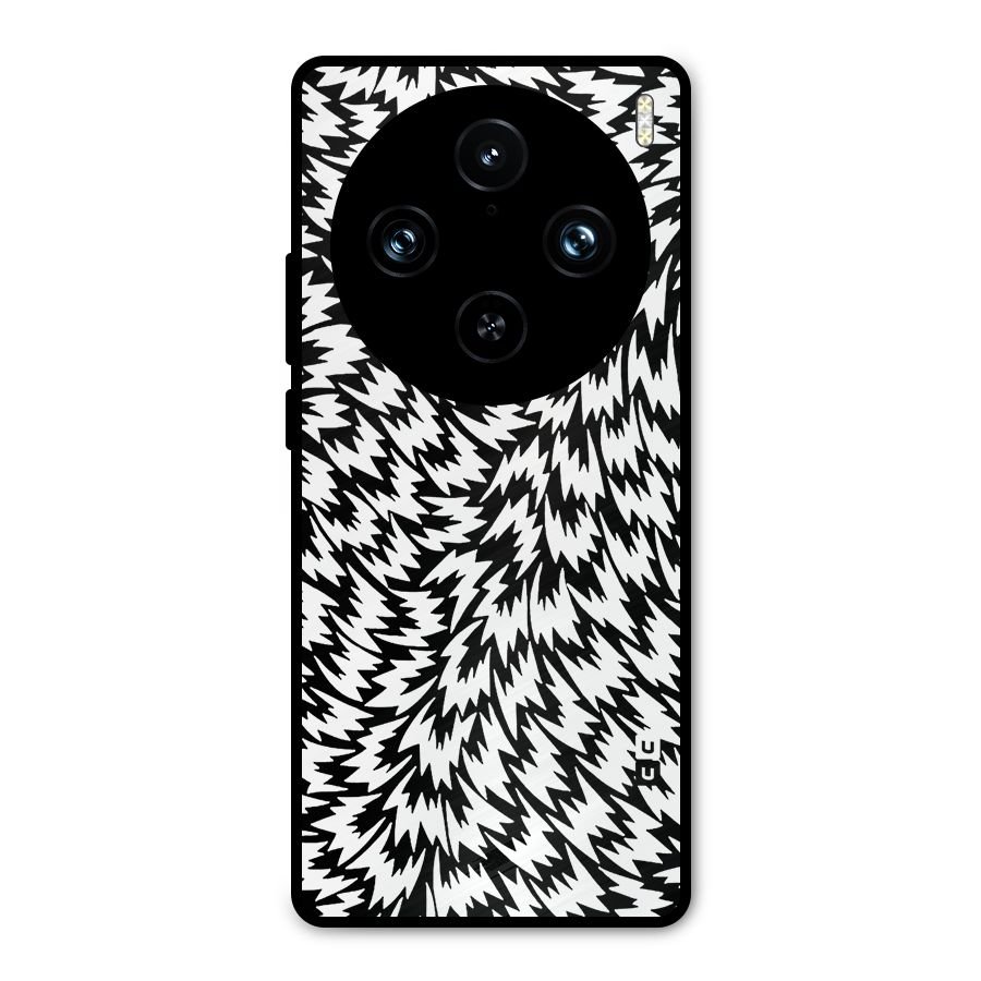 Lion Abstract Art Pattern Metal Back Case for Vivo X100 Pro