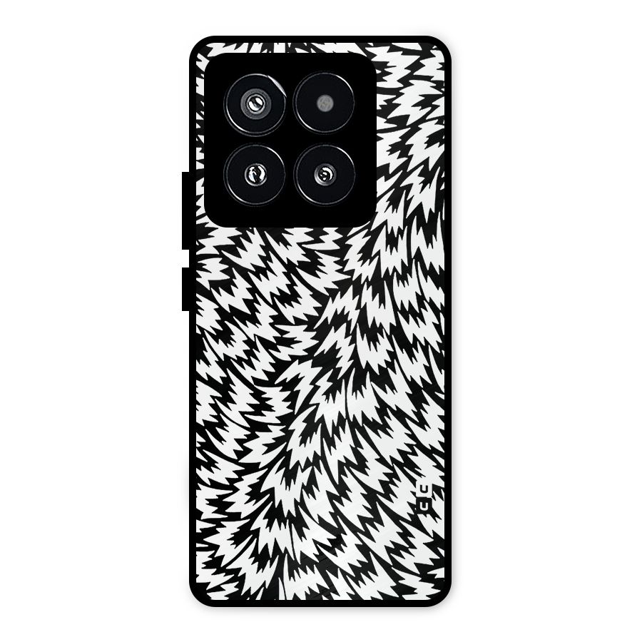 Lion Abstract Art Pattern Metal Back Case for Xiaomi 14 Pro