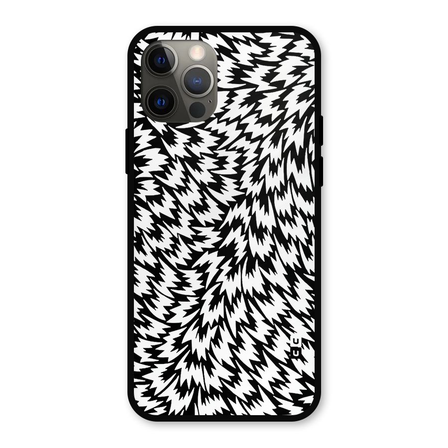 Lion Abstract Art Pattern Metal Back Case for iPhone 12 Pro