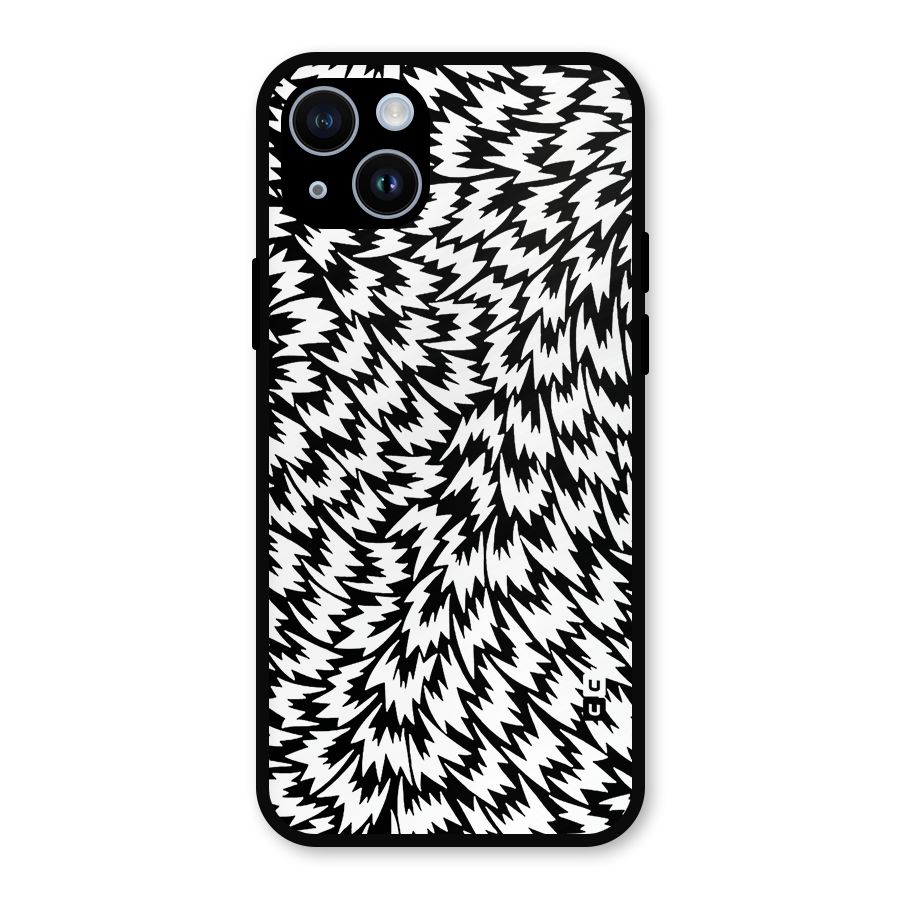 Lion Abstract Art Pattern Metal Back Case for iPhone 14