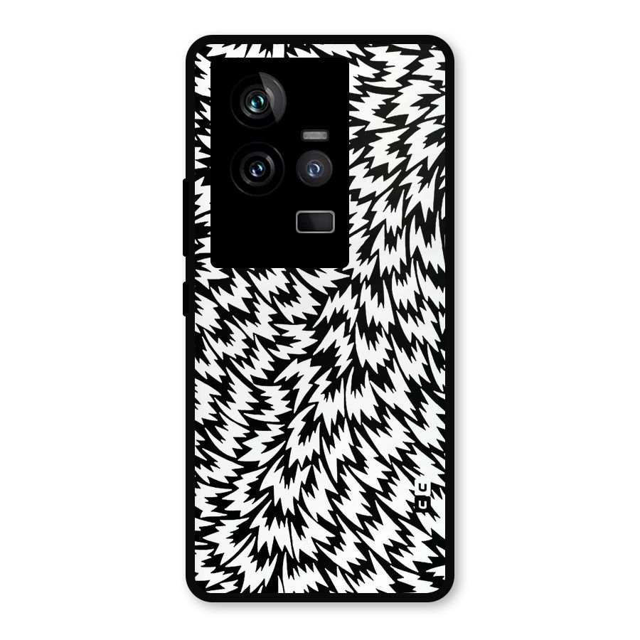 Lion Abstract Art Pattern Metal Back Case for iQOO 11 5G