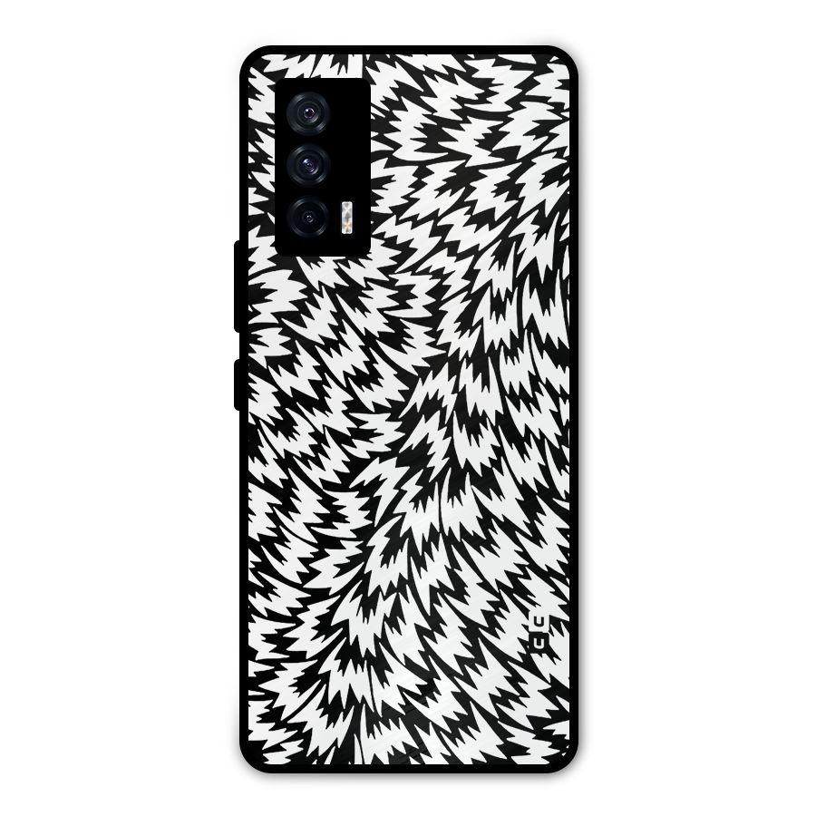 Lion Abstract Art Pattern Metal Back Case for iQOO 7 5G