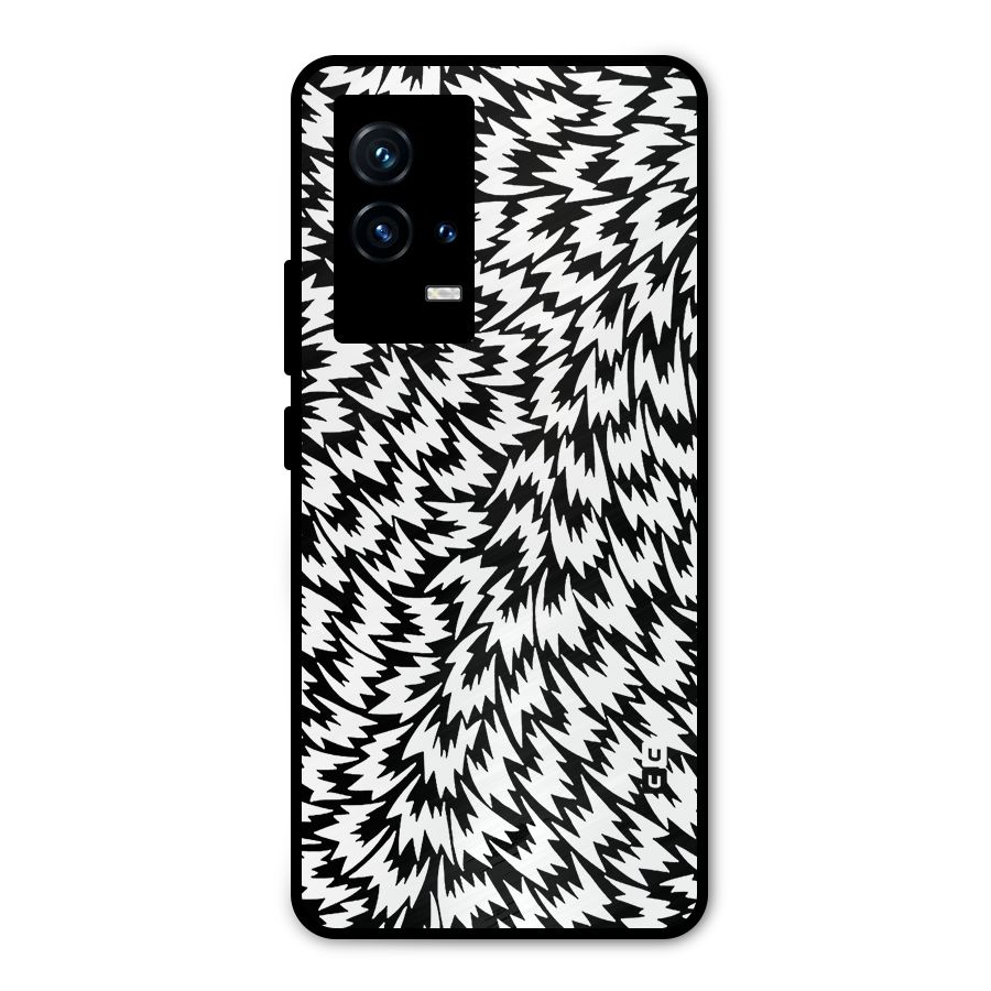 Lion Abstract Art Pattern Metal Back Case for iQOO 9 5G