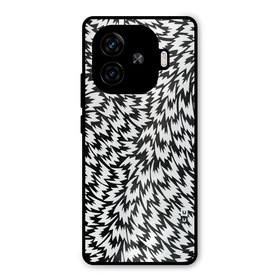 Lion Abstract Art Pattern Metal Back Case for iQOO Z9 Turbo