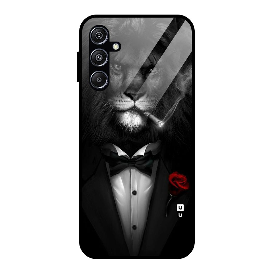 Lion Class Glass Back Case for Galaxy M34 5G